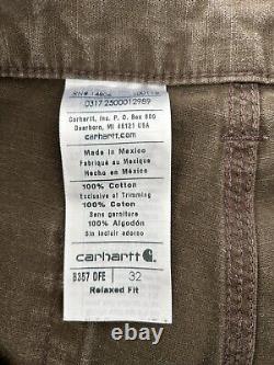 Shorts de travail et de loisirs Cargo Carhartt pour hommes, taille 32, lot de 2 brun, beige avec logo robuste