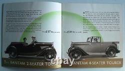 Singer Cars Range Sales Brochure 1937 Bantam Neuf Douze Seize Le Mans