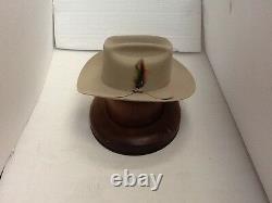 Stetson Cowboy Hat 6x Beaver Fur Silverbelly Range Avec Brosse Chapeau Gratuit+