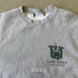 Sweat-shirt rétro des années 90 Land Rover Range Rover Université Rhino Reverse Weave