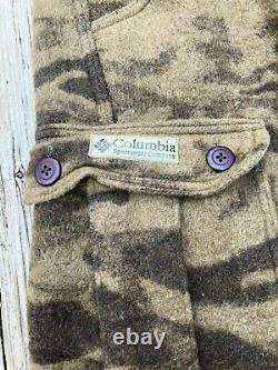 T.n.-o. Vintage Columbia Phg Gallatin Range Laine Camo Pantalons Taille 36 Unhemmed