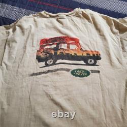 T-shirt Safari XL Rare Vintage Années 90 Land Rover Defender 110