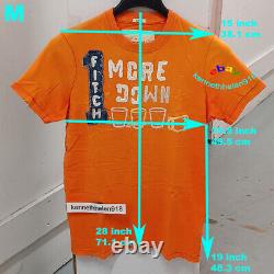 T-shirt graphique de grande gamme Abercrombie & Fitch orange pour homme taille moyenne