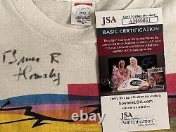 T-shirt vintage signé Bruce Hornsby & The Range de taille large authentifié JSA des années 90