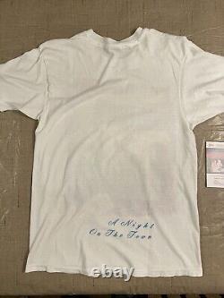T-shirt vintage signé Bruce Hornsby & The Range de taille large authentifié JSA des années 90
