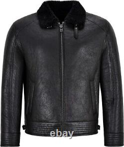 VESTE AVIATEUR BOMBER RALF EN LAINE MOUTON SHEARLING SMART RANGE LONDON XL Turquie NWT