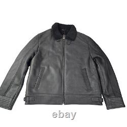 VESTE AVIATEUR BOMBER RALF EN LAINE MOUTON SHEARLING SMART RANGE LONDON XL Turquie NWT