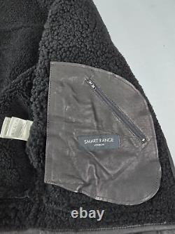 VESTE AVIATEUR BOMBER RALF EN MOUTON SHEARLING SMART RANGE LONDON XL Turquie NEUF ÉTIQUETTE