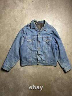 VESTE EN DENIM WRANGLER MARLBORO DES ANNÉES 1970 AVEC GILET EN LAINE TAILLE 44