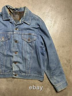 VESTE EN DENIM WRANGLER MARLBORO DES ANNÉES 1970 AVEC GILET EN LAINE TAILLE 44