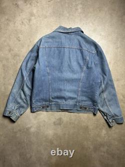 VESTE EN DENIM WRANGLER MARLBORO DES ANNÉES 1970 AVEC GILET EN LAINE TAILLE 44