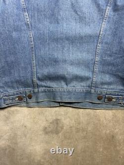 VESTE EN DENIM WRANGLER MARLBORO DES ANNÉES 1970 AVEC GILET EN LAINE TAILLE 44