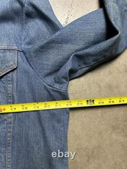 VESTE EN DENIM WRANGLER MARLBORO DES ANNÉES 1970 AVEC GILET EN LAINE TAILLE 44