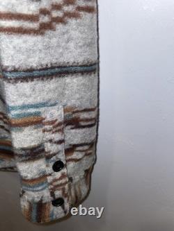 VESTE EN LAINE FLANELLE ÉPAISSE SÉRIE ARTISTE FAHERTY DOUBLÉE EN SHERPA XXL NWT