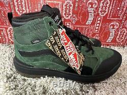 Vans Ultra Range Exo Hi MTE-1 Chaussures de randonnée en daim vert et noir pour hommes, taille 9,5
