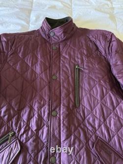 Veste Barbour pour homme rare Powell matelassée bordeaux coupe régulière Range Rover XL