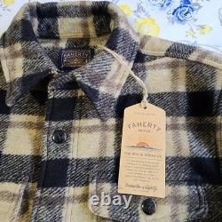 Veste CPO Faherty pour homme, doublée en polaire à poils longs Range, neuve, taille L