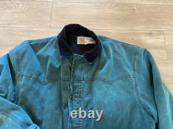 Veste Carhartt Western Range pour homme XL, manteau de travail doublé, vert, CO8HTG, fabriqué aux USA, vintage