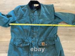 Veste Carhartt Western Range pour homme XL, manteau de travail doublé, vert, CO8HTG, fabriqué aux USA, vintage