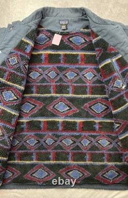 Veste Chore en Fleece Doublée Aztec de la Gamme Nuevo PATAGONIA Vintage des Années 90 Taille XL