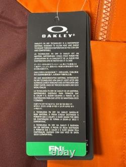 Veste Oakley Range RC 2.0 pour homme, gingembre, à fermeture éclair intégrale, à capuche, imperméable, XL, neuve avec étiquette