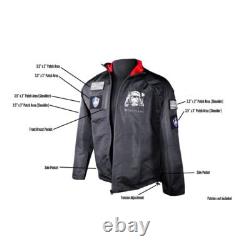 Veste Range pour otakus d’anime, tactique, respirante, noire avec intérieur rouge