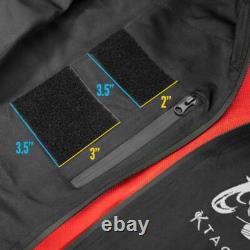 Veste Range pour otakus d’anime, tactique, respirante, noire avec intérieur rouge