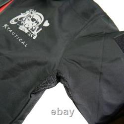 Veste Range pour otakus d’anime, tactique, respirante, noire avec intérieur rouge