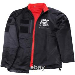 Veste Range pour otakus d’anime, tactique, respirante, noire avec intérieur rouge