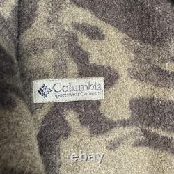 Veste à capuche zippée intégrale en mélange de laine camouflage VTG Columbia pour hommes taille large Gallatin Range