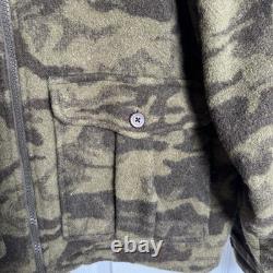 Veste à capuche zippée intégrale en mélange de laine camouflage VTG Columbia pour hommes taille large Gallatin Range