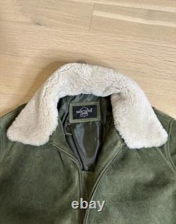 Veste bomber en suède Smart Range pour homme taille L avec col en shearling amovible