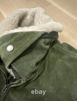 Veste bomber en suède Smart Range pour homme taille L avec col en shearling amovible