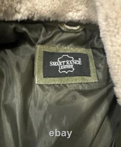 Veste bomber en suède Smart Range pour homme taille L avec col en shearling amovible