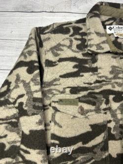 Veste camouflage en laine mélangée Columbia Gallatin Range pour homme, taille XL, shacket de chasse