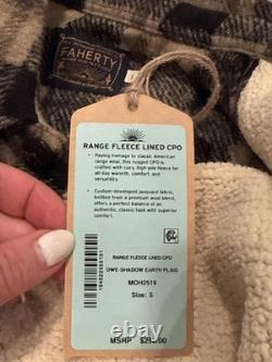 Veste-chemise à carreaux Faherty Range CPO doublée en polaire, très chaude, pour homme, taille S, 298 $