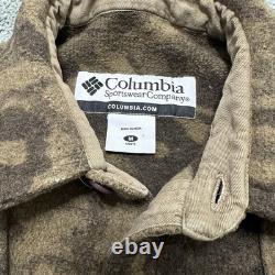 Veste chemise de chasse et de tir pour homme Columbia Gallatin Range en laine camouflage vintage, taille M