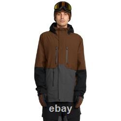 Veste d'hiver pour homme Volcom Range Stretch 30K, marron, grande taille