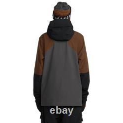 Veste d'hiver pour homme Volcom Range Stretch 30K, marron, grande taille