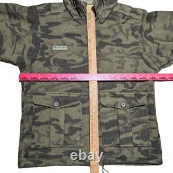 Veste de chasse camouflage en laine Columbia Gallatin Range HEAVY taille petite NICE