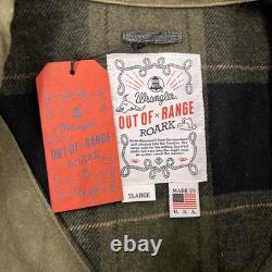 Veste de travail en coton ciré Roark X Wrangler Out of Range Maverick NWT Homme XL