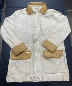 Veste de travail vintage des années 70 en toile de fer et cuir Montana Cheyenne Meadows