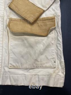 Veste de travail vintage des années 70 en toile de fer et cuir Montana Cheyenne Meadows