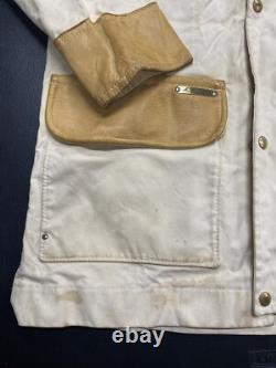 Veste de travail vintage des années 70 en toile de fer et cuir Montana Cheyenne Meadows
