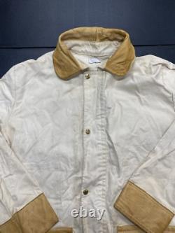 Veste de travail vintage des années 70 en toile de fer et cuir Montana Cheyenne Meadows