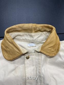 Veste de travail vintage des années 70 en toile de fer et cuir Montana Cheyenne Meadows