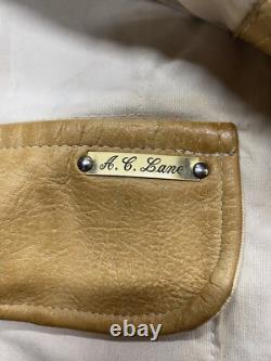 Veste de travail vintage des années 70 en toile de fer et cuir Montana Cheyenne Meadows