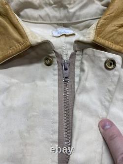 Veste de travail vintage des années 70 en toile de fer et cuir Montana Cheyenne Meadows