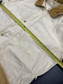 Veste de travail vintage des années 70 en toile de fer et cuir Montana Cheyenne Meadows