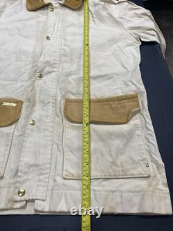 Veste de travail vintage des années 70 en toile de fer et cuir Montana Cheyenne Meadows